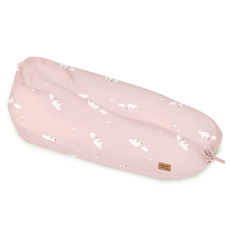 Perne pentru alaptare - Perna pentru gravide si alaptare, husa detasabila din bumbac 100%, 190 cm, Pink Polaris