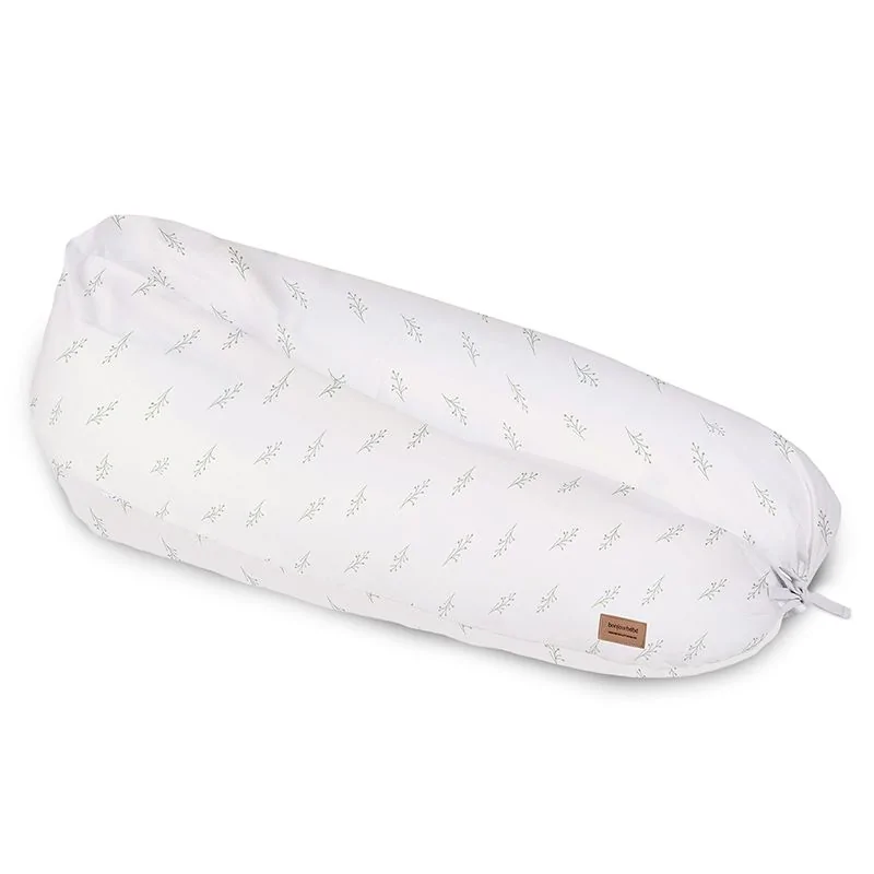 Perne pentru alaptare - Perna pentru gravide si alaptare, husa detasabila din bumbac 100%, 190 cm, Spring Cottage Hunter Green