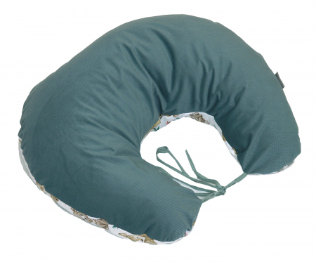 Perna pentru gravide si alaptare, husa detasabila cu fata dubla, bumbac si catifea, si umplutura antialergică BabySoft®, Teddy Khaki, Amy [3]