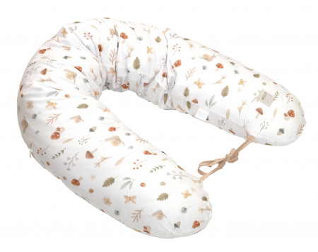 Perne pentru alaptare - Perna pentru gravide si alaptare, husa detasabila din bumbac 100% si umplutura antialergică BabySoft®, Comori din natura, Amy