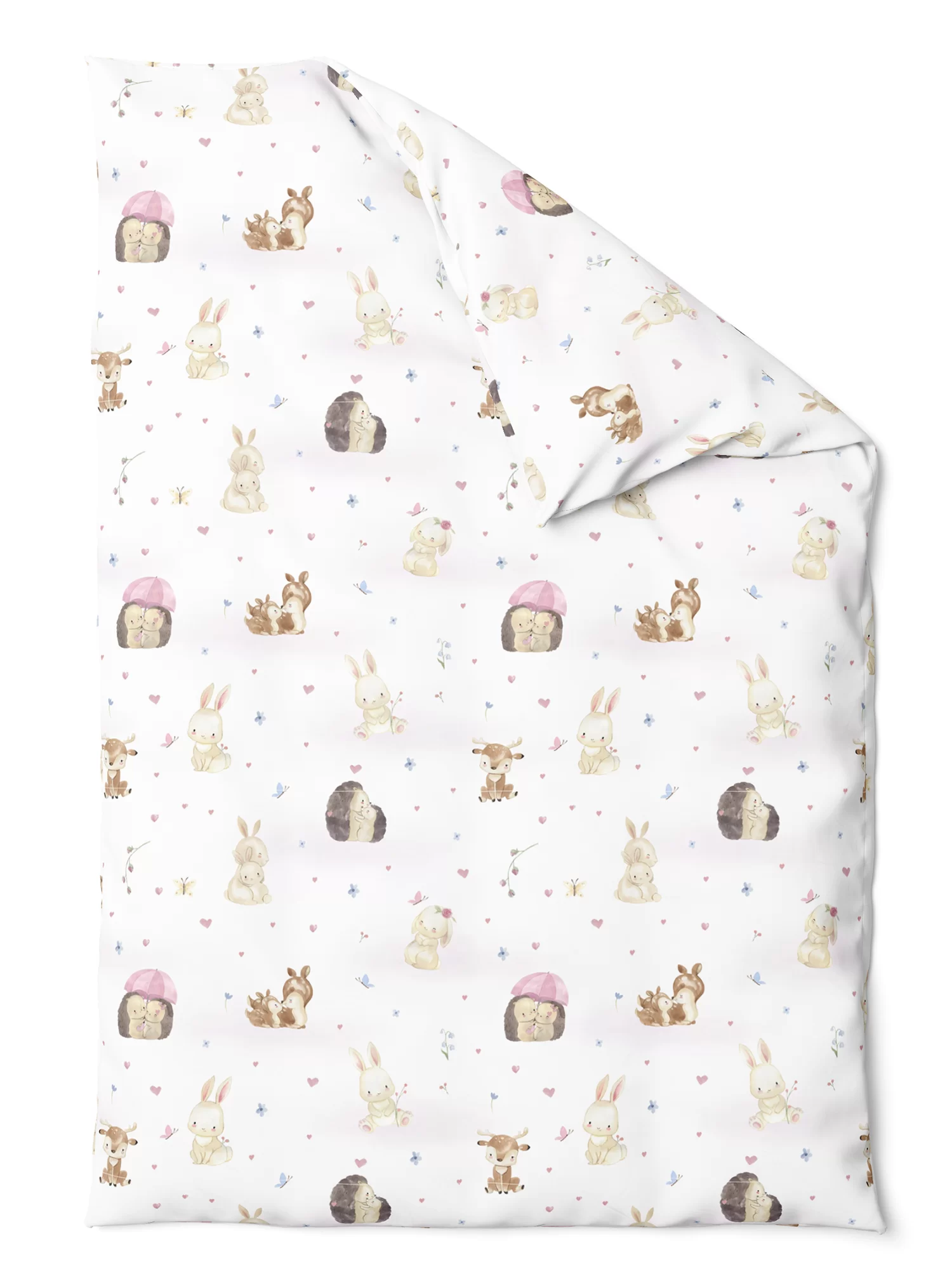 Perne, pilote si babynest - Pilota pentru copii din bumbac, fata dubla, umplutura hipoalergenică BabySoft, Love, 140x100cm