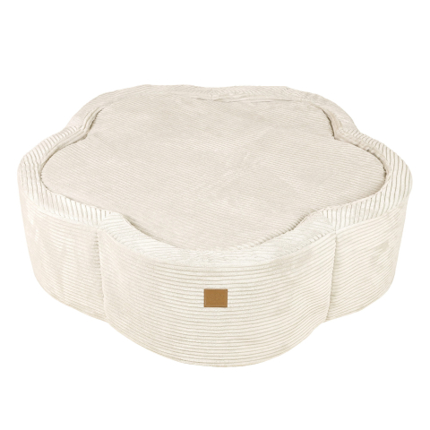 Piscină cu bile MeowBaby® Vanilla Sage – Aesthetic Vanilla Flower, spumă moale, ecru, 200 bile incluse [2]