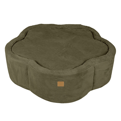 Piscină cu bile MeowBaby® Safari Baby – Aesthetic Khaki Flower, spumă moale, 200 bile incluse [3]