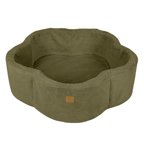 Piscină cu bile MeowBaby® Safari Baby – Aesthetic Khaki Flower, spumă moale, 200 bile incluse [1]