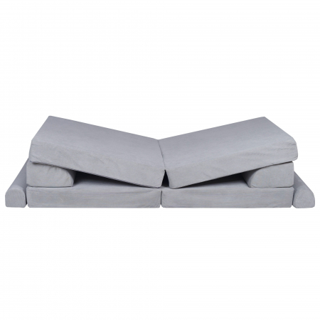 Playset Modular Canapea Premium Velur reiat / corduroy  spuma – Gri [4]