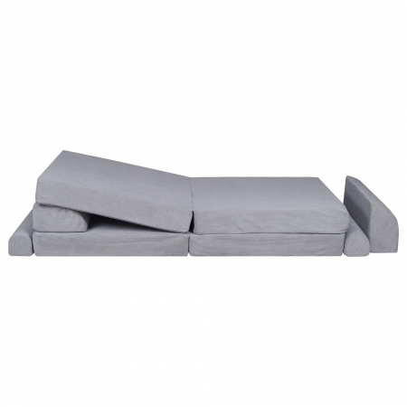 Playset Modular Canapea Premium Velur reiat / corduroy  spuma – Gri [3]