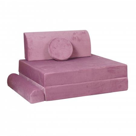 Playset Modular Canapea Premium Velvet spuma – Roz [6]