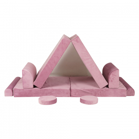 Playset Modular Canapea Premium Velvet spuma – Roz [5]