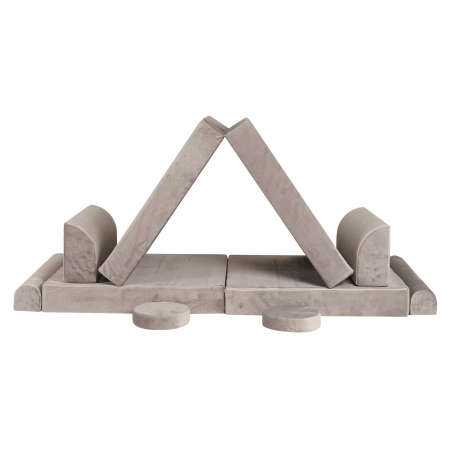 Playset Modular Canapea Premium Velvet spuma – Gri [5]