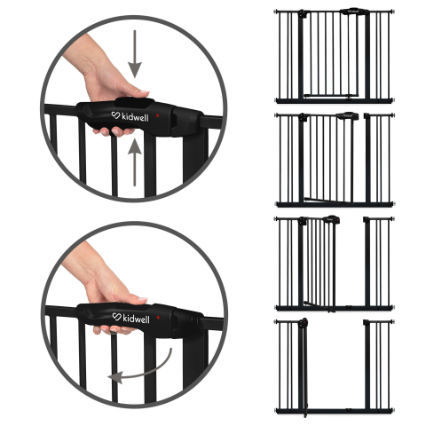 Poartă de siguranță Kidwell Guarda 75–104 cm – protecție sigură pentru copii, fără găurire [10]