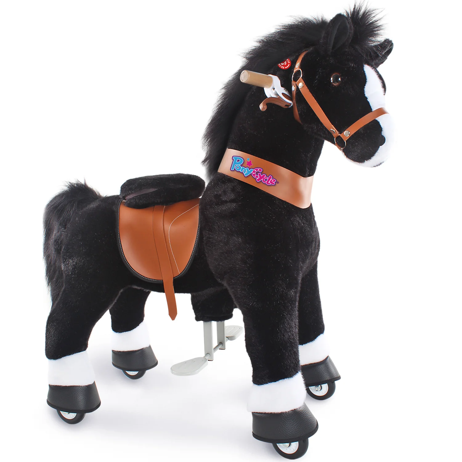 Premergator & ride-on - PonyCycle Model U Cal Negru - Ponei Ride-On pentru Copii, 3-4 ani, Size 3, maxim 25 kg