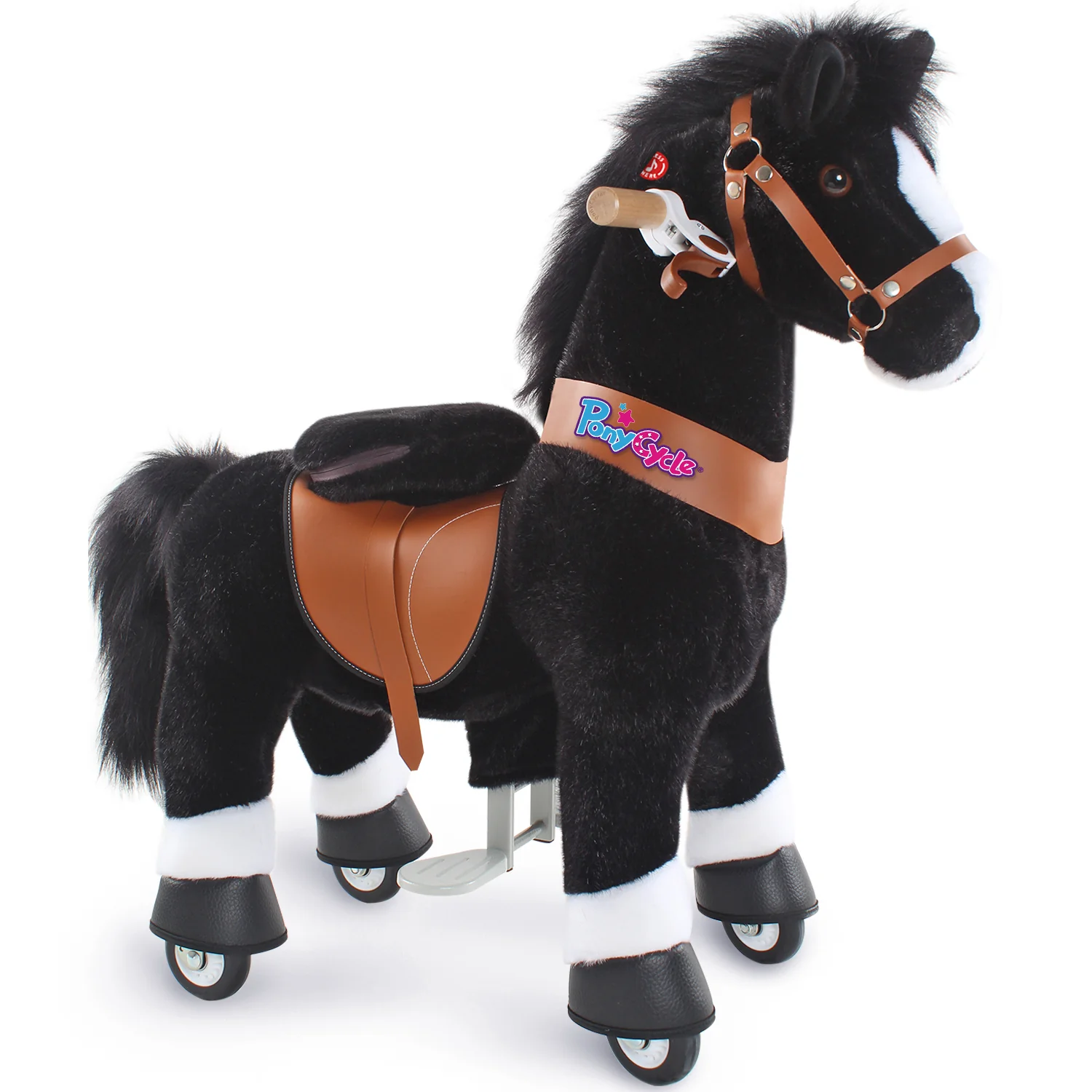 Premergator & ride-on - PonyCycle Model U Cal Negru - Ponei Ride-On pentru Copii, 3-4 ani, Size 3, maxim 25 kg