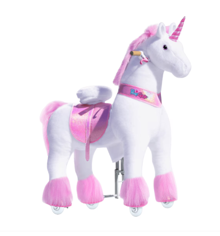 Premergator & ride-on - PonyCycle Model U Unicorn Roz - Ponei Ride-On pentru Copii, 3-4 ani, Size 3, maxim 25 kg