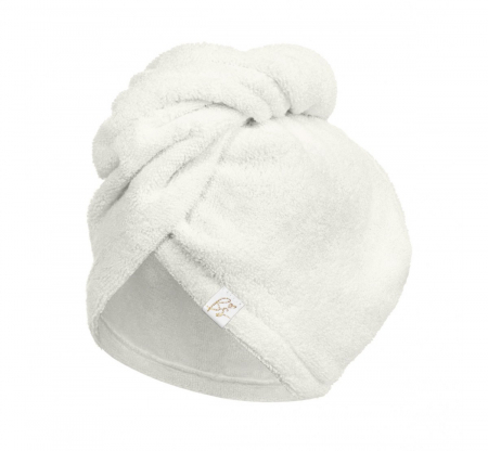 Articole pentru mamici - Prosop Turban din bambus pentru mamici si copii – Alb