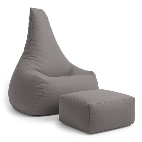 Puf Premium Copii cu Suport Picioare MeowBaby® Tearo Outzy Taupe – Sako Bag Outdoor & Indoor pentru Relaxare și Joacă [1]