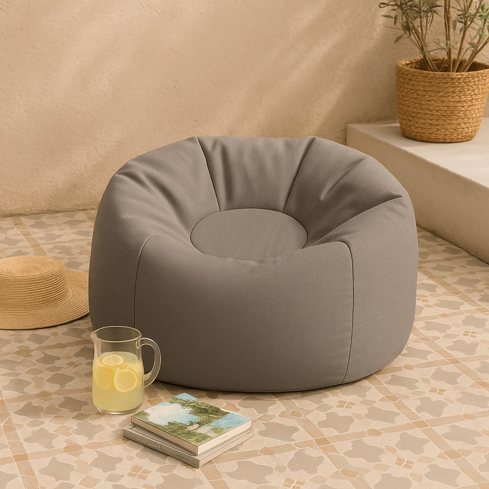 Puf Premium Copii MeowBaby® Floreo Cloudberry Sky Blue – Bean Bag Indoor & Outdoor pentru Relaxare și Joacă [5]