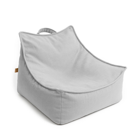 Puf Premium Copii MeowBaby® Outzy Sako Bag Feather Fog Gray – Fotoliu Bean Bag Indoor & Outdoor pentru Relaxare și Joacă [1]
