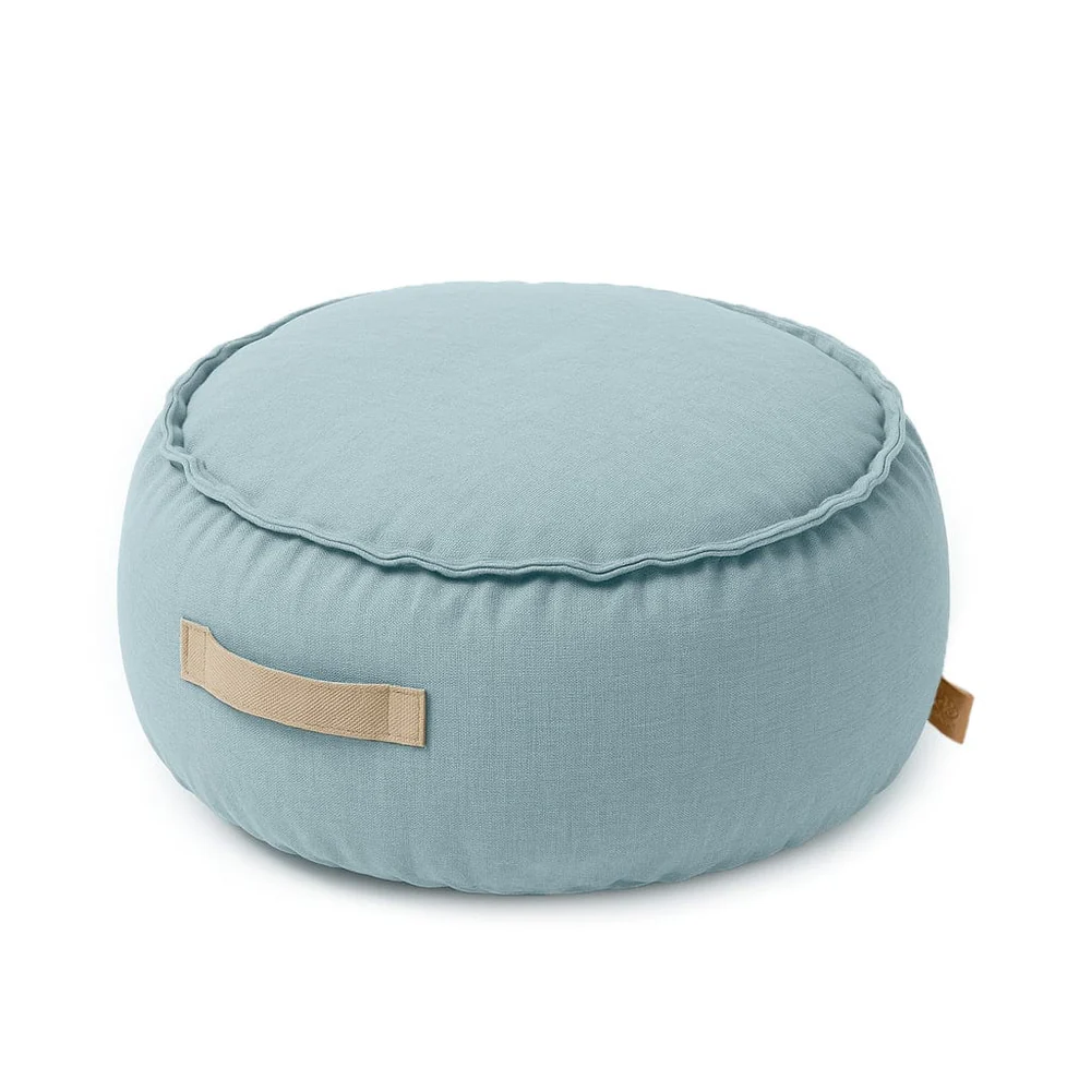Puf Rotund Premium Copii MeowBaby® Outzy Cloudberry Sky Blue – Bean Bag Indoor & Outdoor pentru Relaxare și Joacă [1]