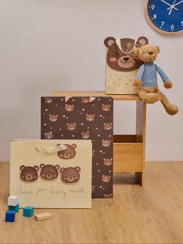 Oferte limitate - Punga pentru cadouri, natur, 26 × 32 cm, 1 bucata maro – perfectă pentru darurile de Crăciun