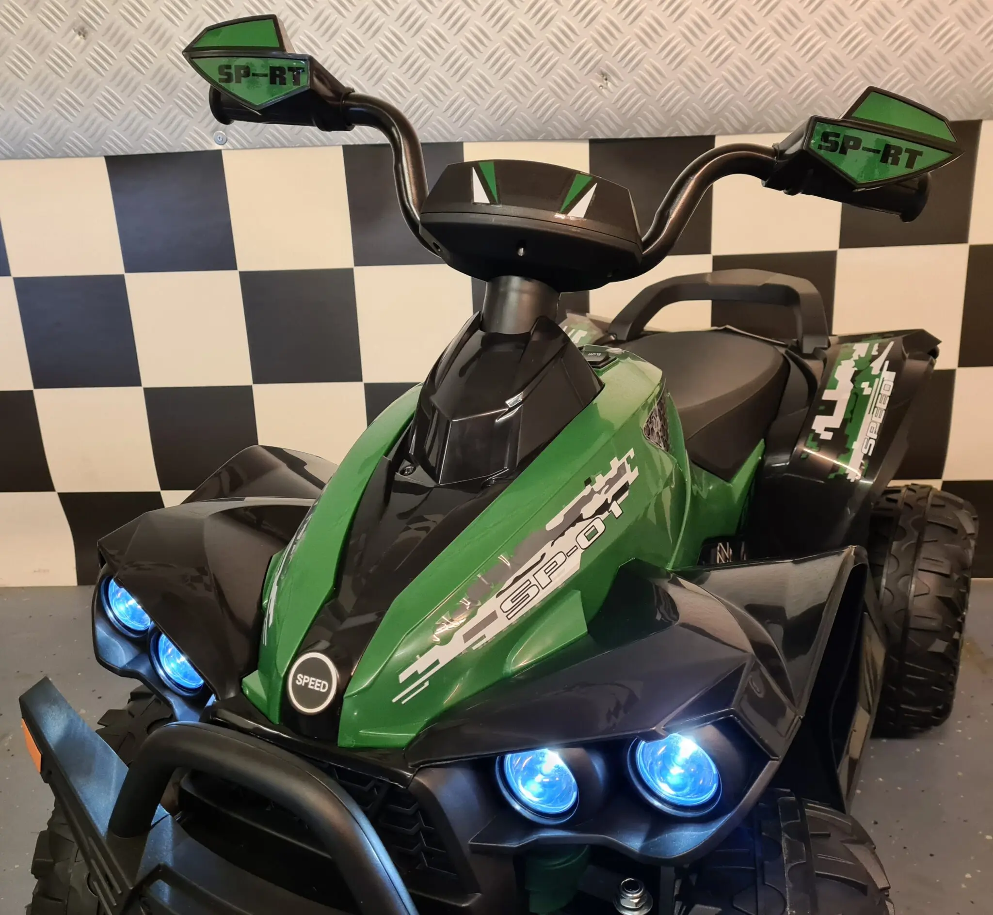 Quad Electric Copii Phyton 12V, Camuflaj, 2 Motoare 35W, 2 Viteze 3-6km/h, Lumini Față, 3-5 ani [8]