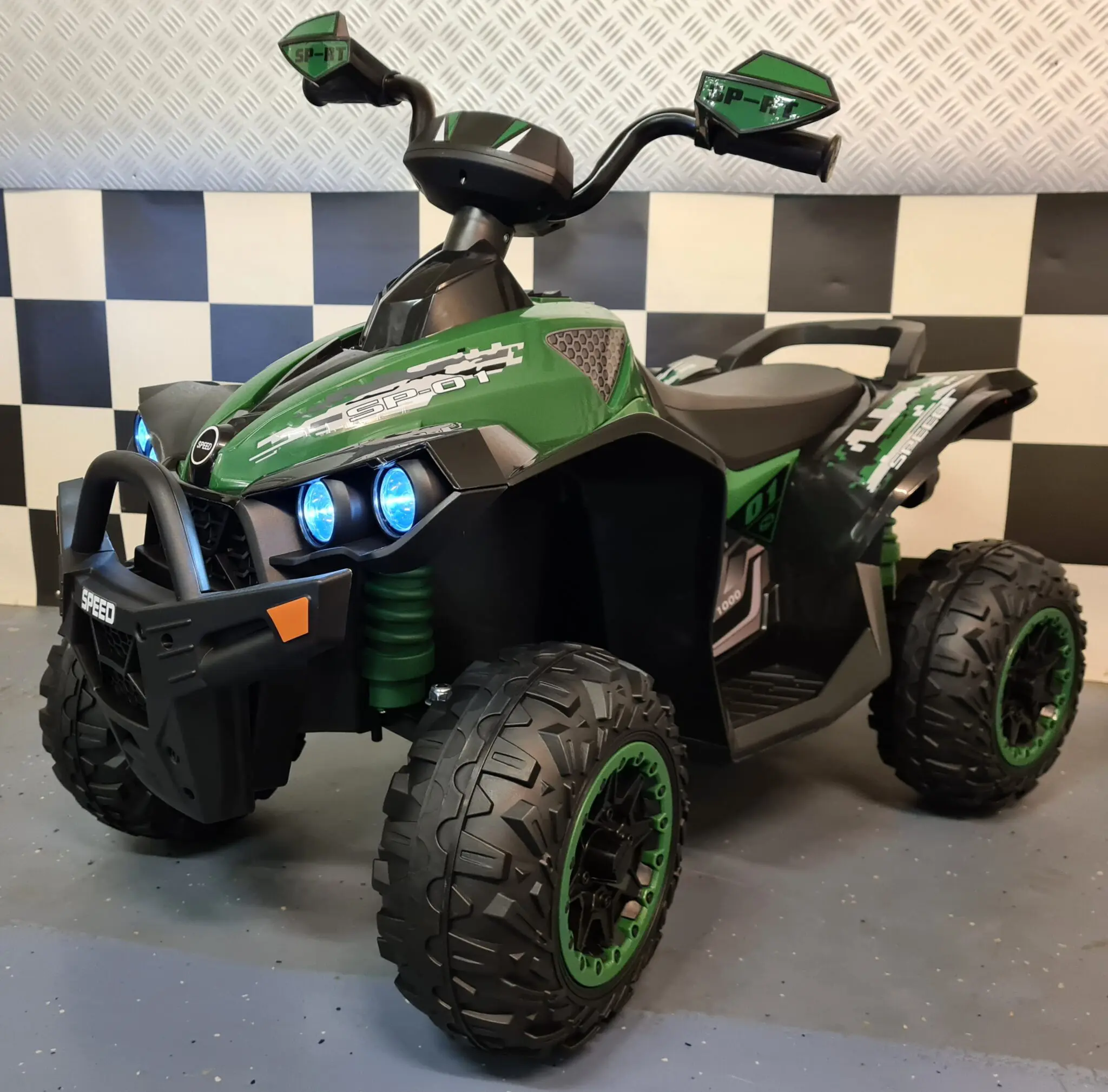 Quad Electric Copii Phyton 12V, Camuflaj, 2 Motoare 35W, 2 Viteze 3-6km/h, Lumini Față, 3-5 ani [4]
