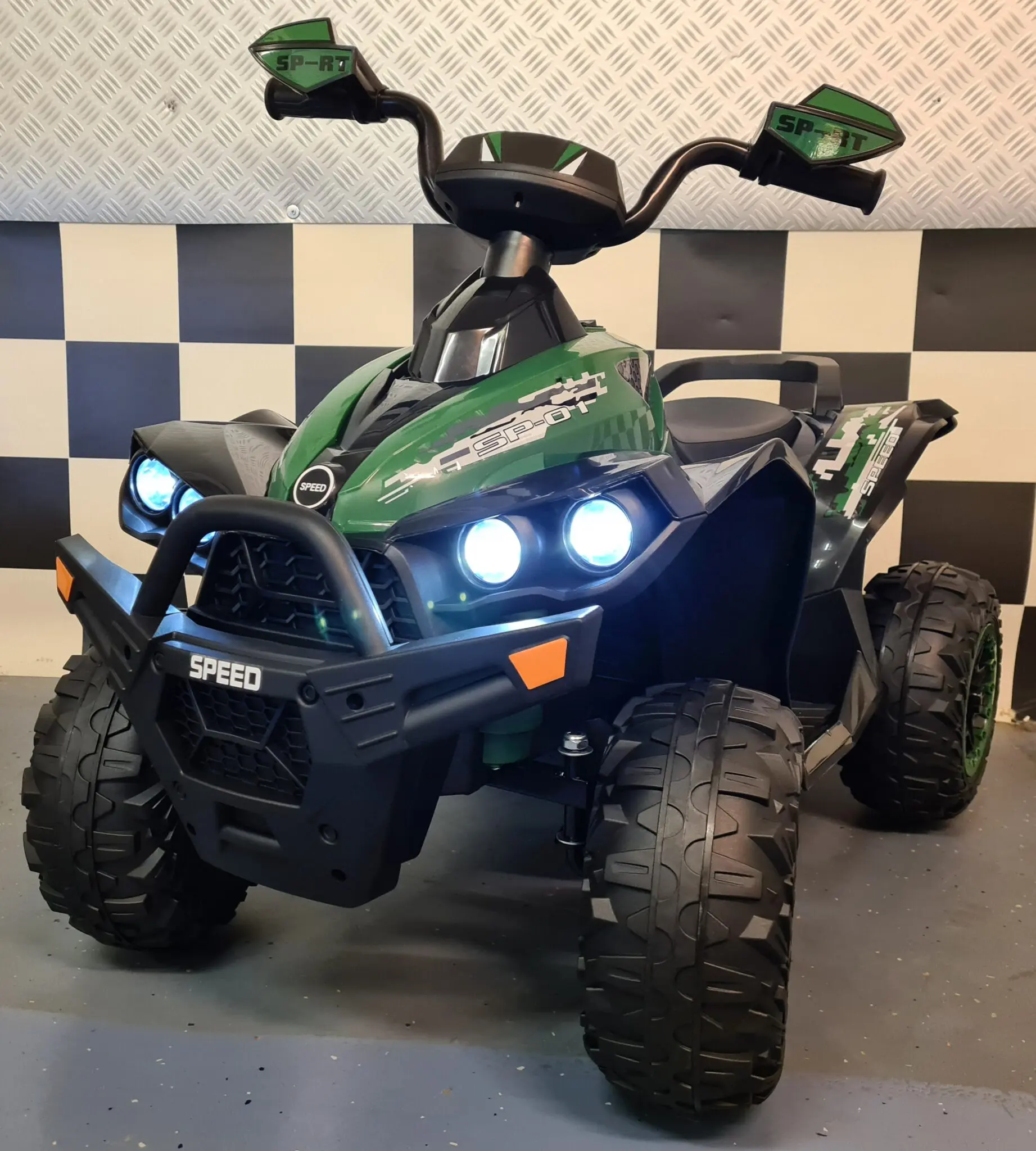 Quad Electric Copii Phyton 12V, Camuflaj, 2 Motoare 35W, 2 Viteze 3-6km/h, Lumini Față, 3-5 ani [3]