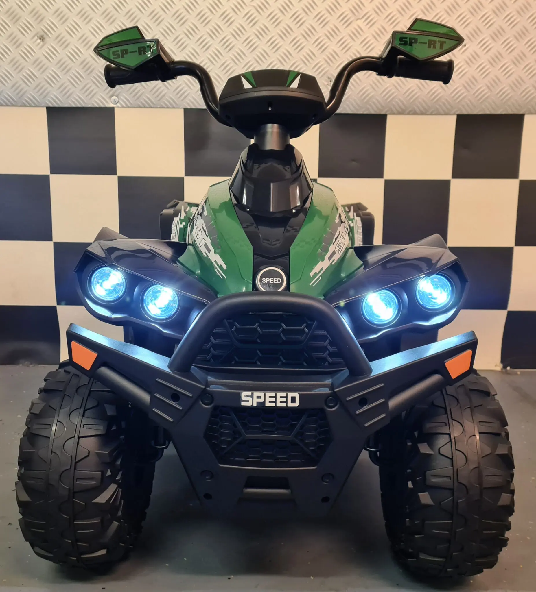 Quad Electric Copii Phyton 12V, Camuflaj, 2 Motoare 35W, 2 Viteze 3-6km/h, Lumini Față, 3-5 ani [5]