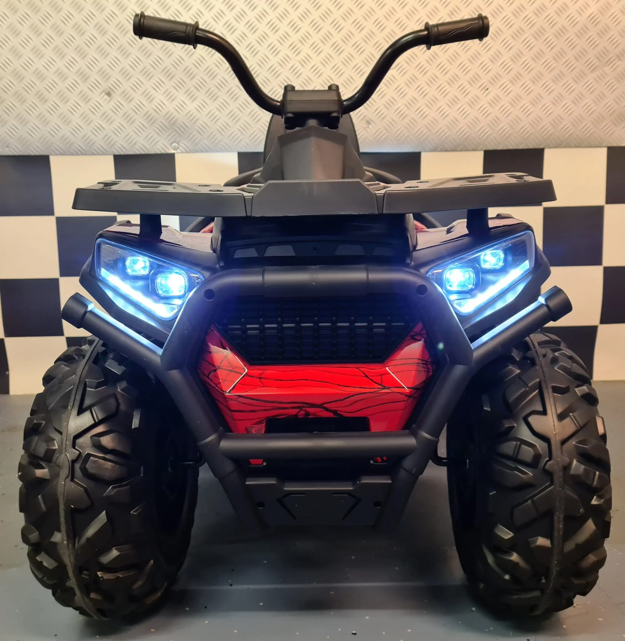 Quad Electric pentru Copii Spider Desert 12V Roșu – Design Pânză de Păianjen, Suspensii, Bluetooth, Acumulator 10Ah, Roți Cauciuc | 3 Ani+, Max. 30 kg [2]