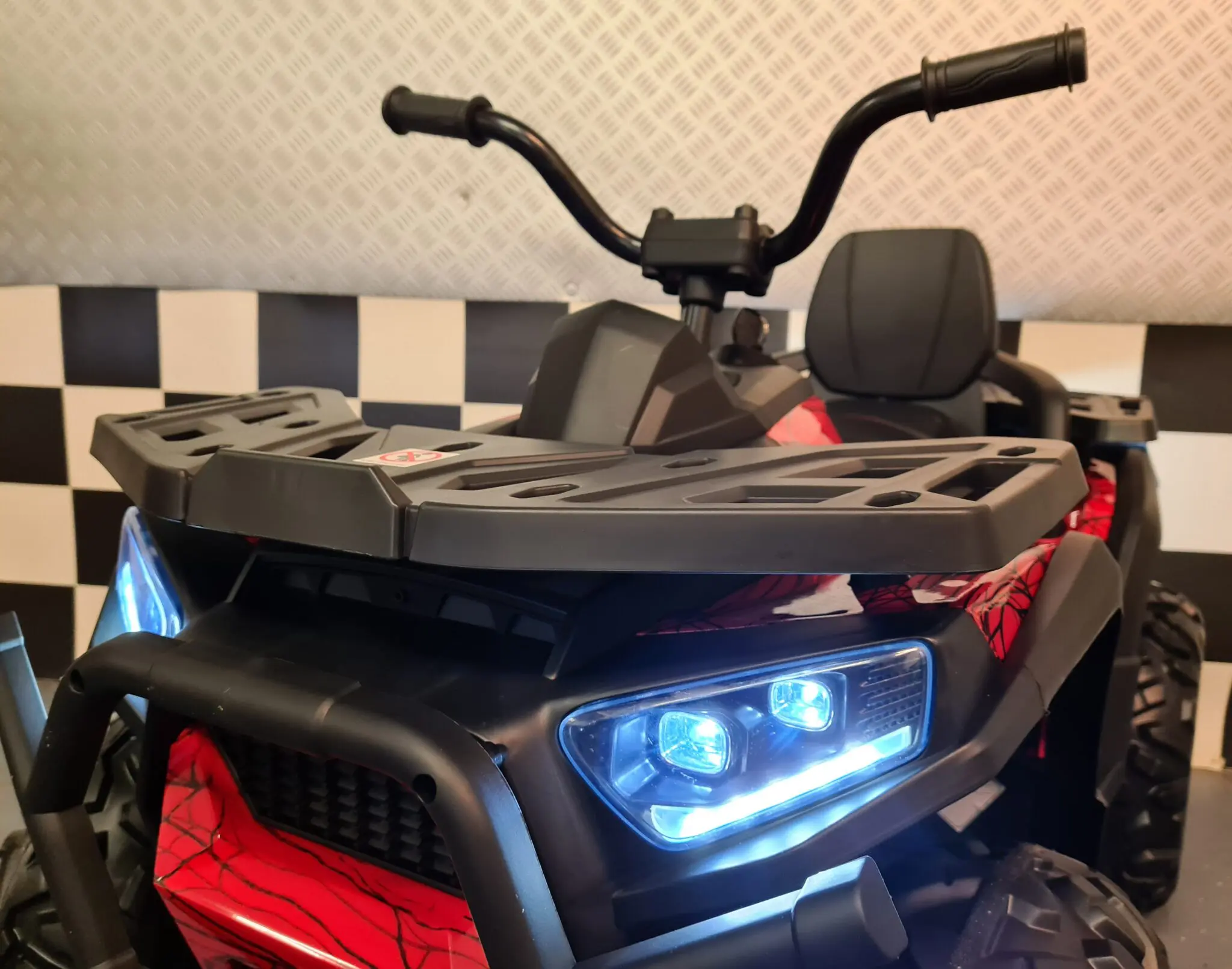 Quad Electric pentru Copii Spider Desert 12V Roșu – Design Pânză de Păianjen, Suspensii, Bluetooth, Acumulator 10Ah, Roți Cauciuc | 3 Ani+, Max. 30 kg [4]