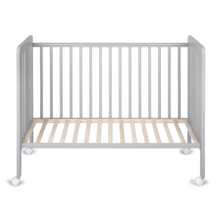 Patut din lemn pentru bebe, inaltime saltea reglabila, Star Baby Gri 120x60 cm [13]