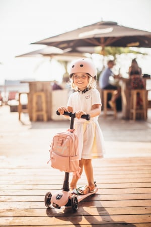 Rucsac multifunctional pentru copii, rucsac de mana, spate sau atasabil la trotineta - Rose, 1-5 ani, 9L [3]