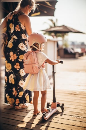 Rucsac multifunctional pentru copii, rucsac de mana, spate sau atasabil la trotineta - Rose, 1-5 ani, 9L [7]