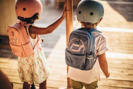 Rucsac multifunctional pentru copii, rucsac de mana, spate sau atasabil la trotineta - Peach, 1-5 ani, 9L [10]