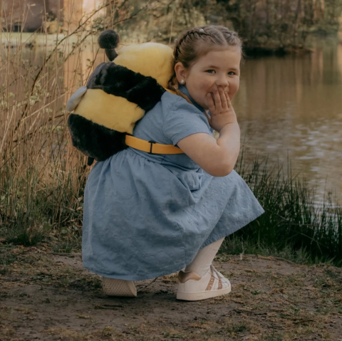 Rucsac copii Wild & Soft Albină – rucsac pluș premium cu bretele reglabile [5]