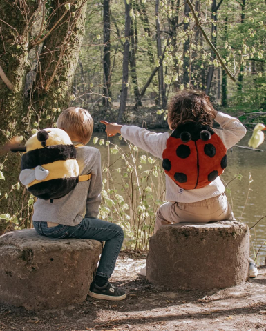 Rucsac copii Wild & Soft Albină – rucsac pluș premium cu bretele reglabile [7]