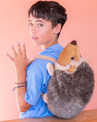 Rucsacuri - Rucsac copii Wild & Soft Arici – rucsac pluș premium cu bretele reglabile