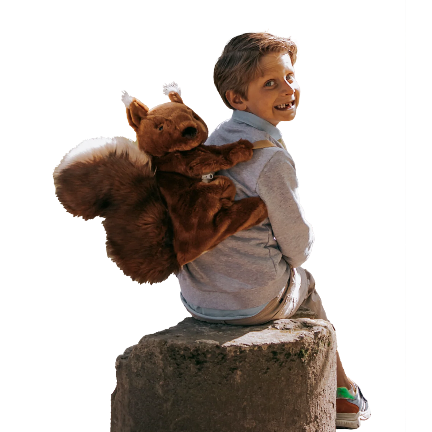 Rucsac copii Wild & Soft Veveriță – rucsac pluș premium cu bretele reglabile [8]