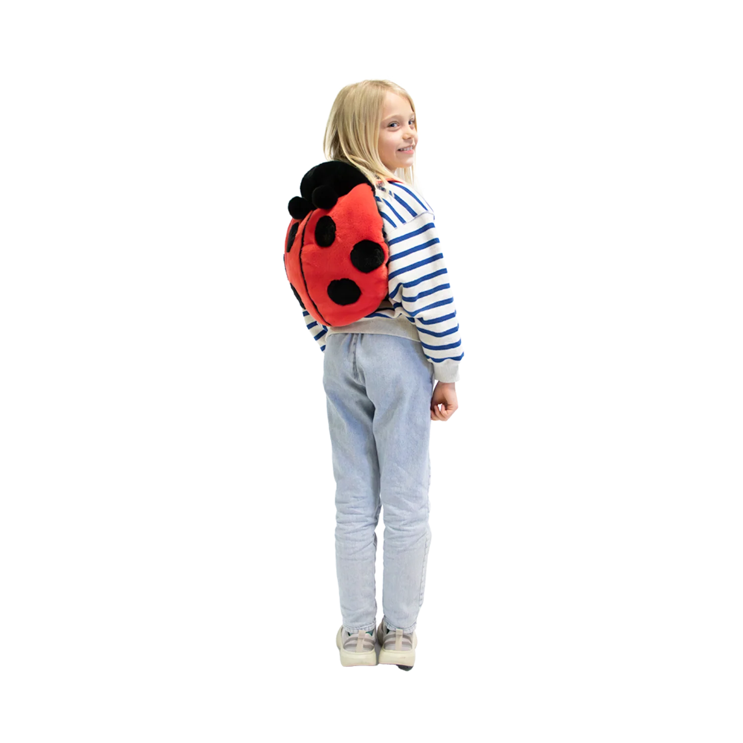 Rucsacuri - Rucsac copii Wild & Soft Buburuză – rucsac pluș premium cu bretele reglabile