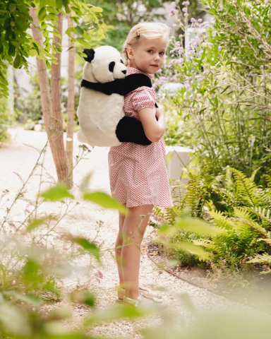 Rucsacuri - Rucsac copii Wild & Soft Panda – rucsac pluș premium cu bretele reglabile