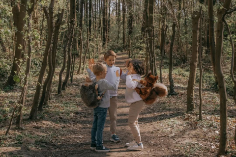 Rucsac copii Wild & Soft Veveriță – rucsac pluș premium cu bretele reglabile [3]