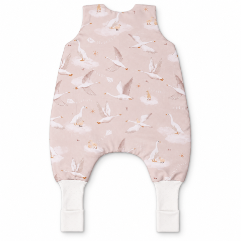 Sac de dormit cu picioare Amy Gâștele Călătoare, bumbac, 2.5 TOG, mărimea L (104-110cm), 78x54cm – cu șosete integrate [4]