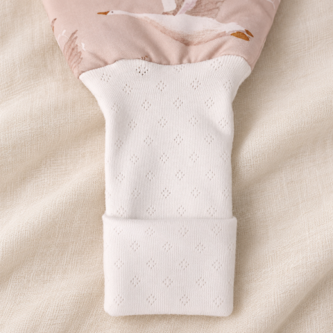Sac de dormit cu picioare Amy Gâștele Călătoare, bumbac, 2.5 TOG, mărimea L (104-110cm), 78x54cm – cu șosete integrate [3]
