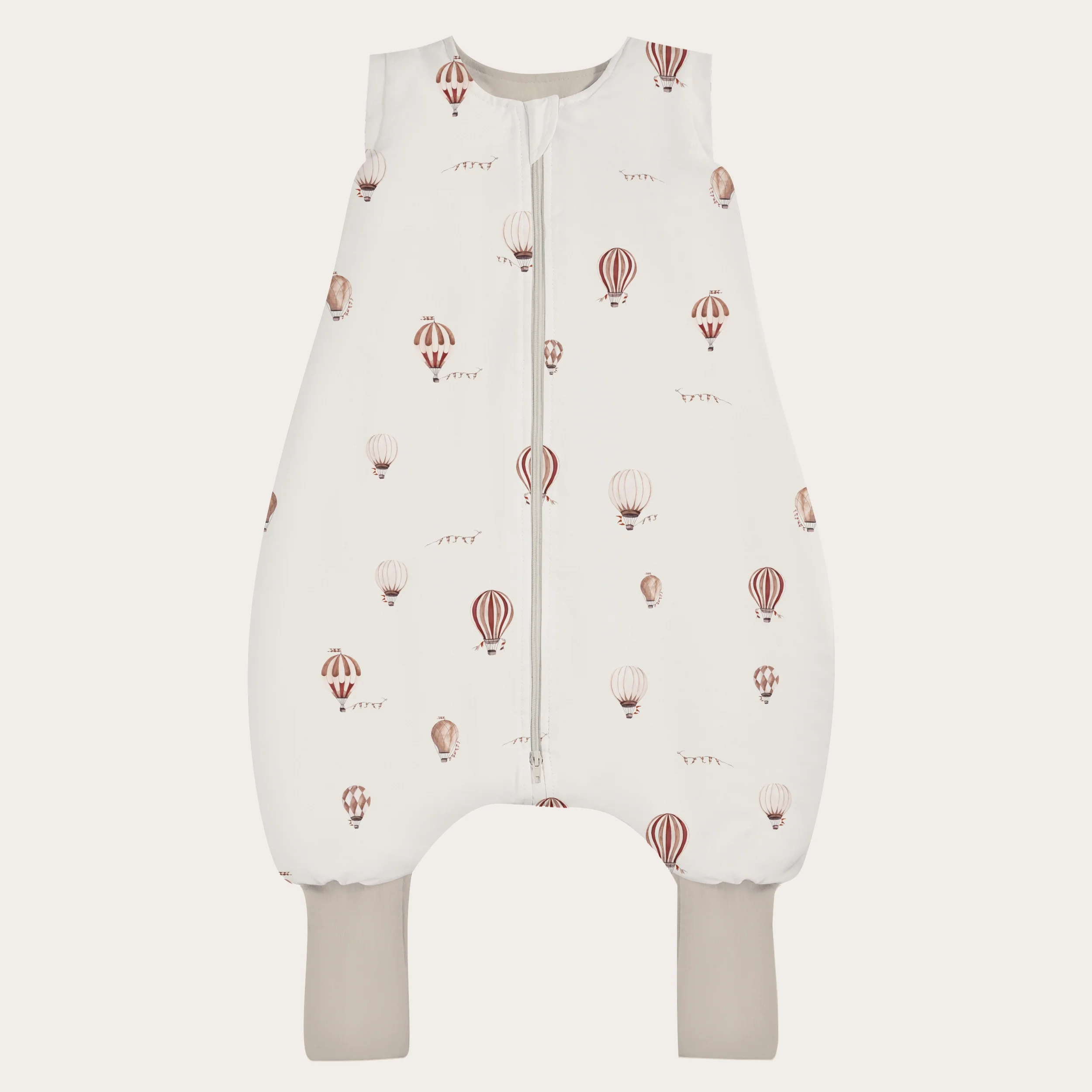Sac de Dormit cu Picioare BabySteps® „Balony" – Bumbac Premium, 1 TOG, Picioare Pliabile, Baloane cu Aer Cald | Mărimea S 86/92/98, 12-36 Luni [1]