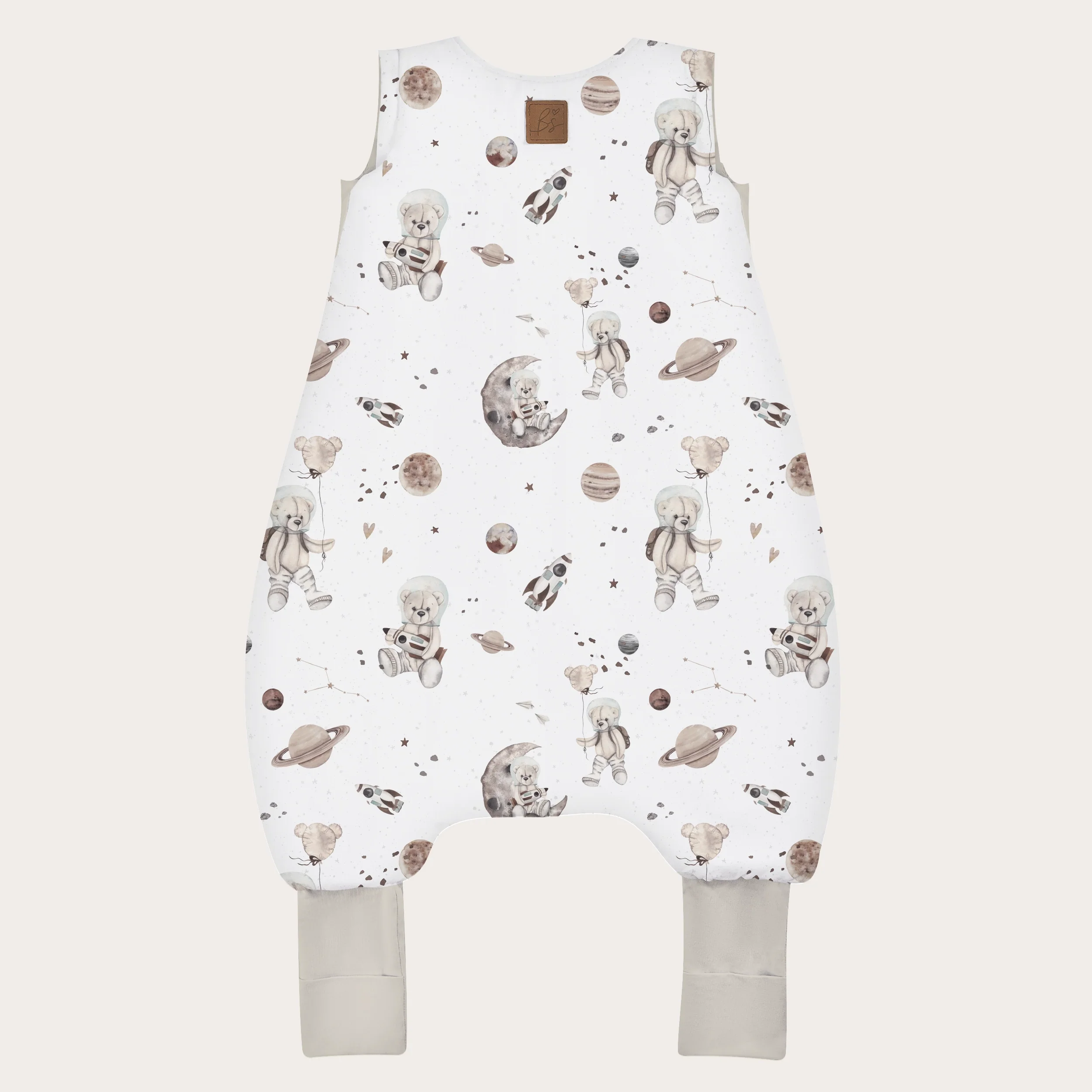 Sac de dormit cu picioare, bumbac 1 Tog, Space Teddy White, XS, 6-12 luni [3]