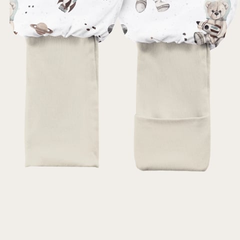 Sac de dormit cu picioare, bumbac 1 Tog, Space Teddy White, XS, 6-12 luni [5]