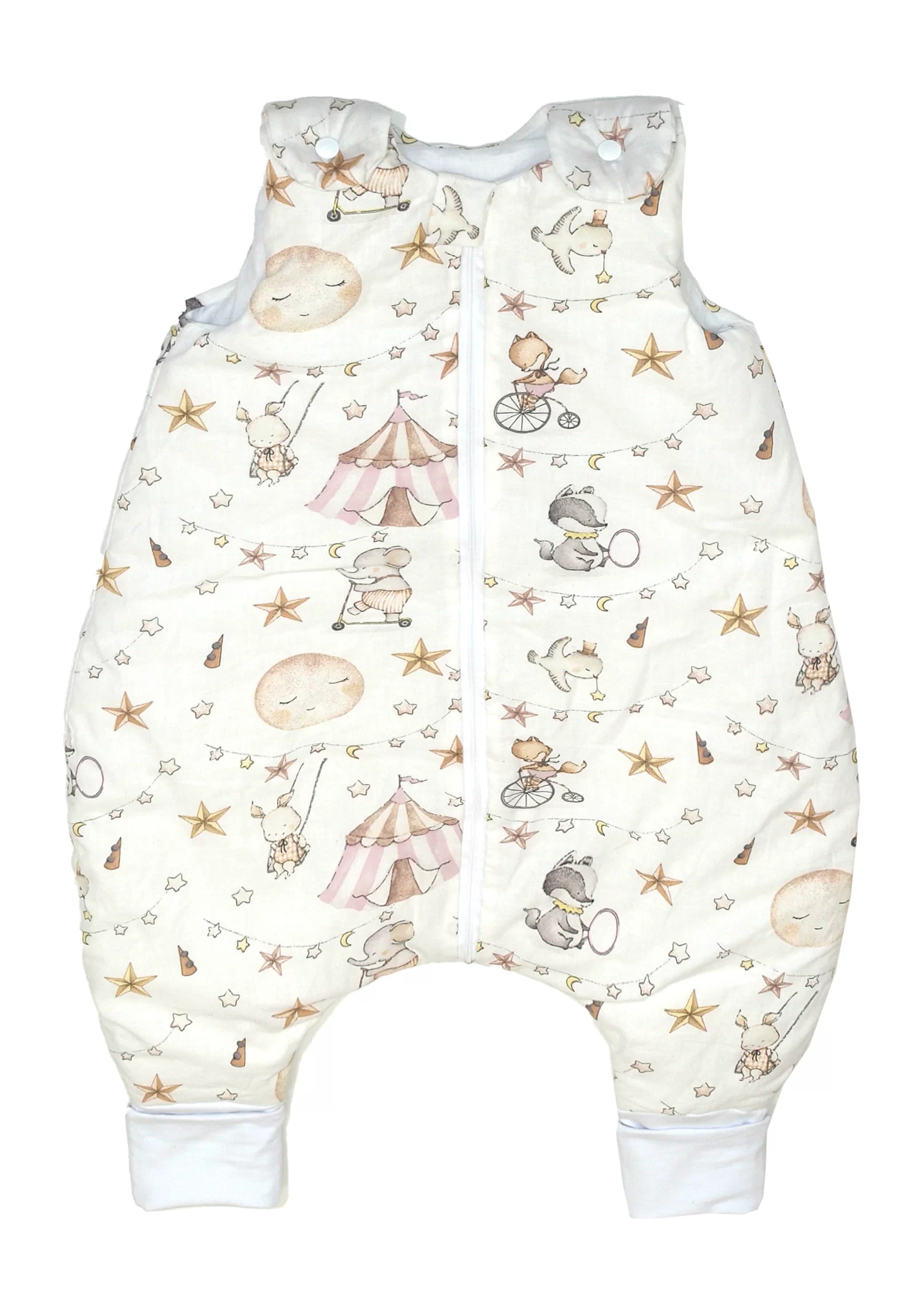 Sac de dormit cu picioare Amy Circul de sub Stele, bumbac, 2.5 TOG, mărimea L (104-110cm), 78x54cm – cu șosete integrate [5]