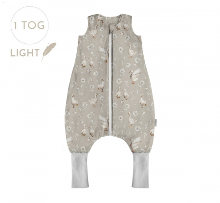 Sac de dormit cu picioare, bumbac 1 Tog, Goose Family, marimea M, 104/110, 3-5 ani - BabySteps