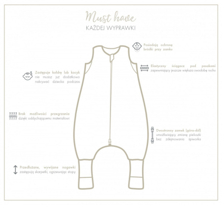Sac de dormit cu picioare, bumbac 1 Tog, Goose Family, marimea M, 104/110, 3-5 ani - BabySteps [2]