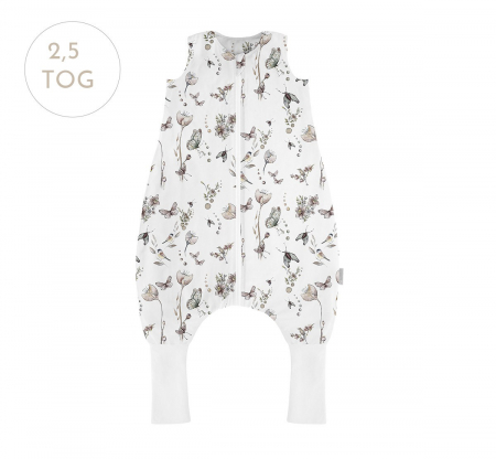 Lenjerii si huse patut - Sac de dormit cu picioare, bumbac cu umplutura 2.5 Tog, tot parcusul anului, Nature, marimea S, 1-2 ani - BabySteps