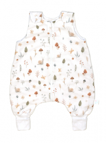 Camera copilului - Sac de dormit cu picioare, bumbac de vara, 1 Tog, Comori din natura, S, 6-24 luni